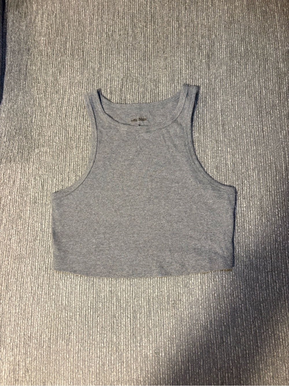 wild fable Gray Ribbed Crop Tank - Sleeveless Knit